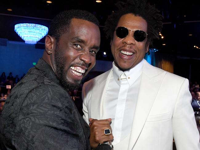 Jay-Z, pictured here with co-accused Sean Combs, denies the allegations. Picture: Kevin Mazur/Getty Images for The Recording Academy