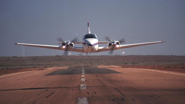 A Beechcraft Baron similar to the plane to be operated by Cairns Flight Training at the Cairns Airport.