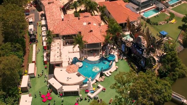 The Candy Shop mansion from the air.