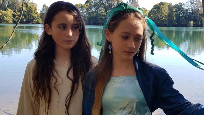 Eedie Turnbull (plays a mother circa 1844) and Bronte Hely as The River.Repton Public School are gearing up for their production of 'The River'. The original musical created by Toni Swain is based on true characters and real events that took place along The Bellinger River from 1840 to present day.