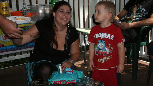 My sister and nephew at 168 Hawthorne Rd, Hawthorne, in 2009. Picture: Supplied