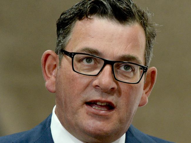 xMELBOURNE, AUSTRALIA - NewsWire Photos FEBRUARY 3, 2022: Victorian Premier Daniel Andrews speaks at a press conference at Treasury Place in Melbourne. Picture: NCA NewsWire / Andrew Henshaw