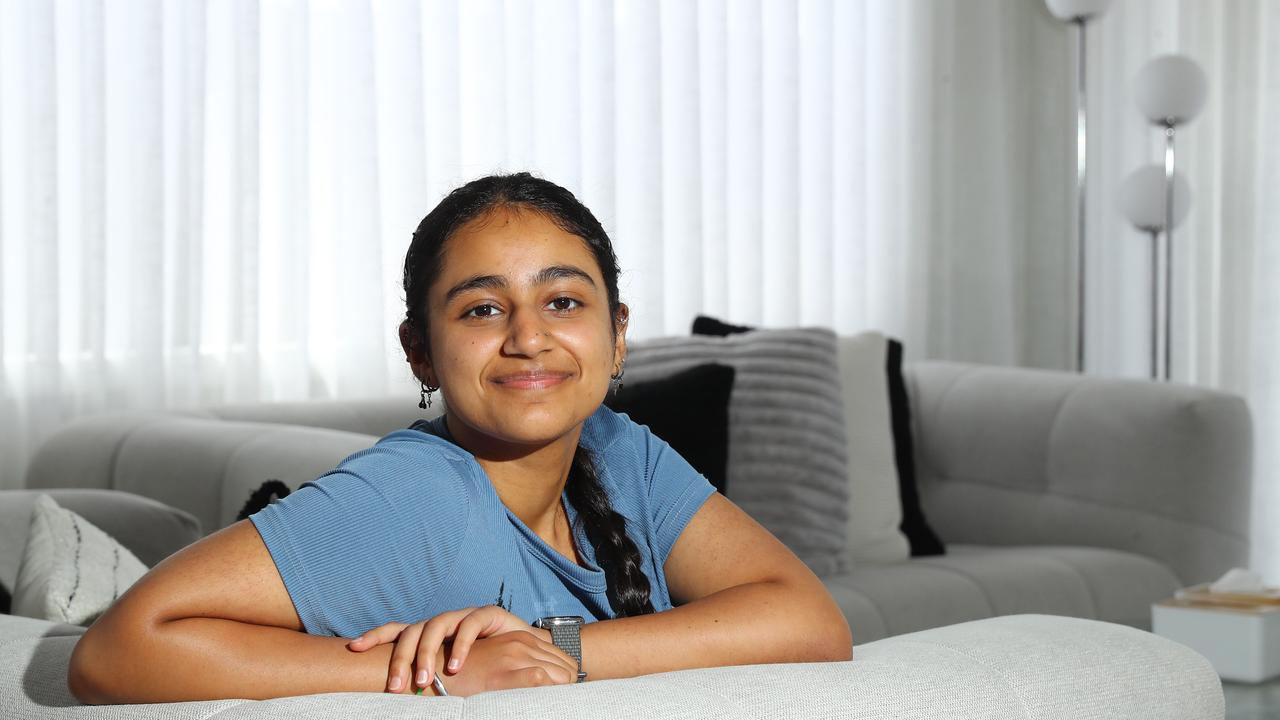 Khushi Madaan was the Clonard College 2024 dux with an ATAR of 97.85, but without a permanent residency, she can't afford to study a uni degree. Picture: Alison Wynd