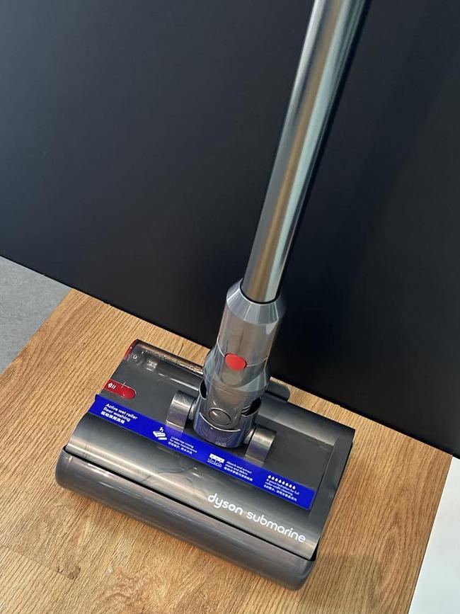 It doesn’t use the vacuum’s suction power to lift dirt, instead relying purely on the microfibre roller. Picture: news.com.au in Singapore