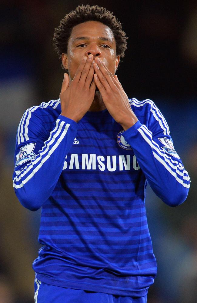 Chelsea's French striker Loic Remy thanks the fans after victory over Tottenham.