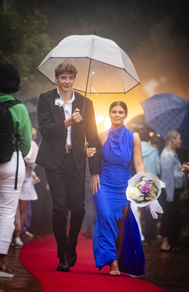 Jonah Allen partners Shelby Rowles at Fairholme College formal, Wednesday, March 27, 2024. Picture: Kevin Farmer