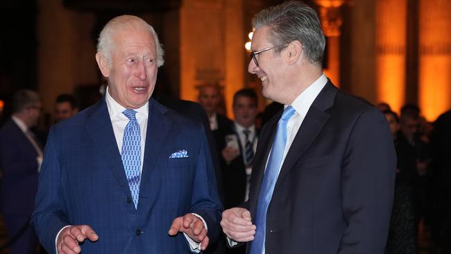 The King meets with British Prime Minister Sir Keir Starmer. Picture: Getty