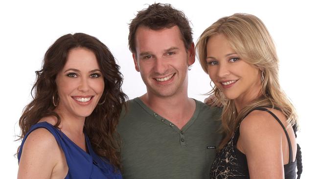 Back in the day: Kym Valentine, Scott Major and Carla Bonner during their time on Neighbours.