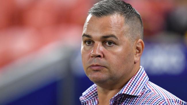 Former Broncos coach Anthony Seibold brought in private investigators to find trolls. Picture: AAP Image/Darren England