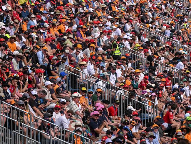 More than 136,000 fans flocked to Albert Park for the Grand Prix on Saturday. Picture: William West