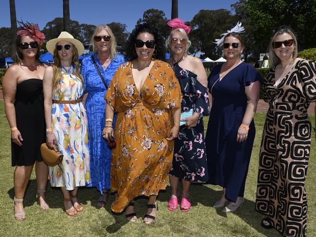 Apiam Bendigo Cup was held at Bendigo Racecourse, Bendigo, Victoria, on Wednesday, October 30th, 2024. Pictured enjoying the horse racing carnival are Kellie the birthday girl and friends. Picture: Andrew Batsch