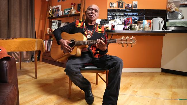 Archie Roach in his home at Killarney, southwest Victoria. Picture: Justin Williams