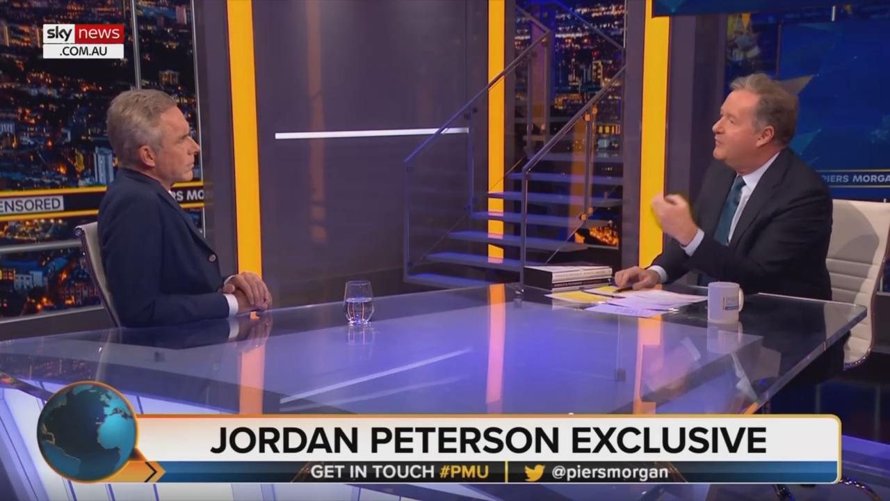 Dr Jordan Peterson on Piers Morgan Uncensored. Picture: Flash/Sky News