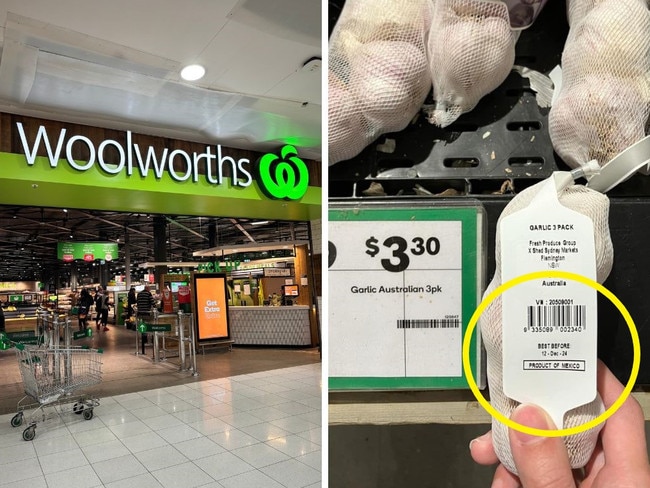 Aussies baffled by detail on Woolies label. Picture: Facebook/MeanwhileInAustralia