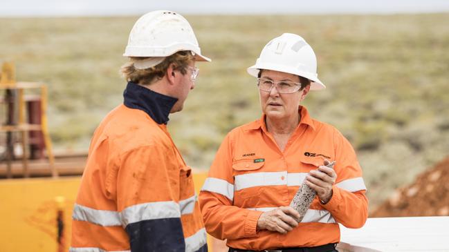 Workers at the Carrapateena mine site.