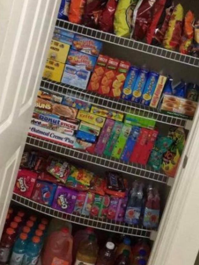 This is a photo of one of Jemma Reed’s fully stocked pantries. Picture: Jemma Reed/Supplied