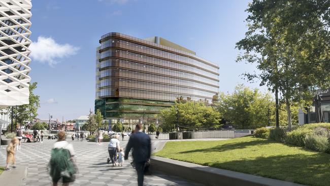 Eastland owners QIC are planning to build the 10-storey EastCo tower opposite Ringwood Town Square. Artist’s impression. Picture: Supplied