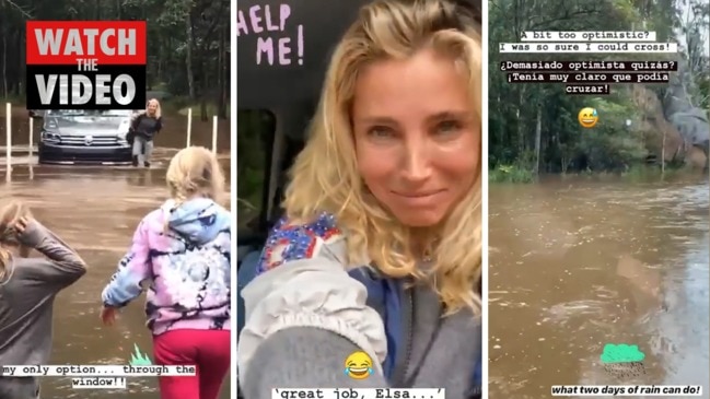 Elsa Pataky gets stuck in NSW flood waters