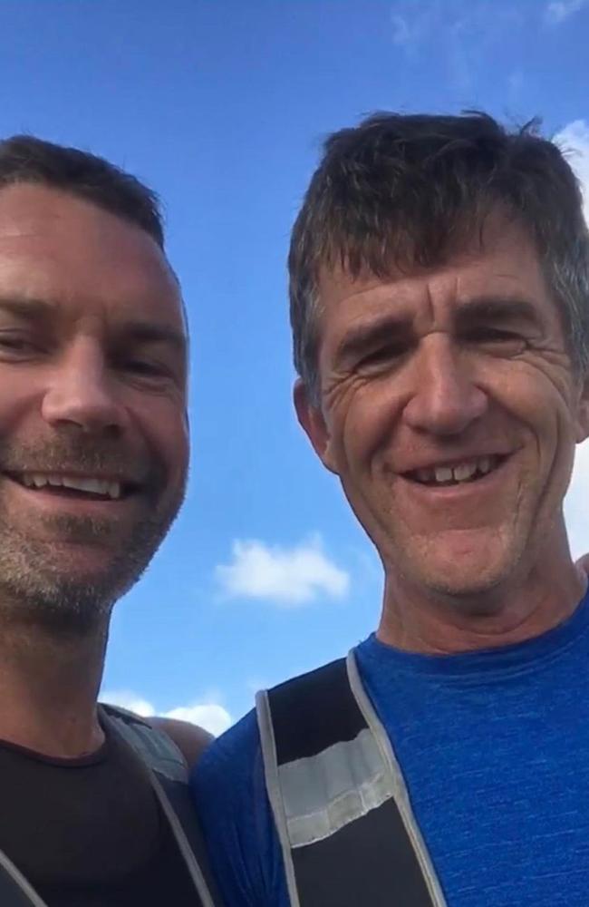 Brad Marshall with Michael Warburton, who he trained with for more than 17 years.