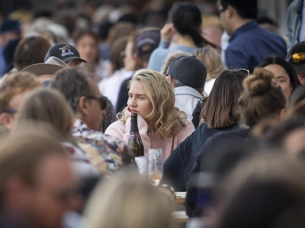 Patrons at day 5 of the Taste of Tasmania. Picture: LUKE BOWDEN