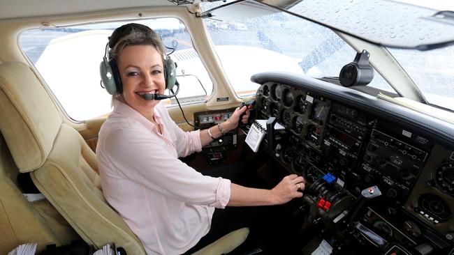 Then assistant education minister Sussan Ley prepares to pilot herself out of Canberra and back to her home town of Albury in 2014.