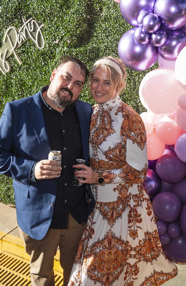 Mitchell Bennet and Lydia Pender at Weetwood raceday at Clifford Park, Saturday, September 28, 2024. Picture: Kevin Farmer