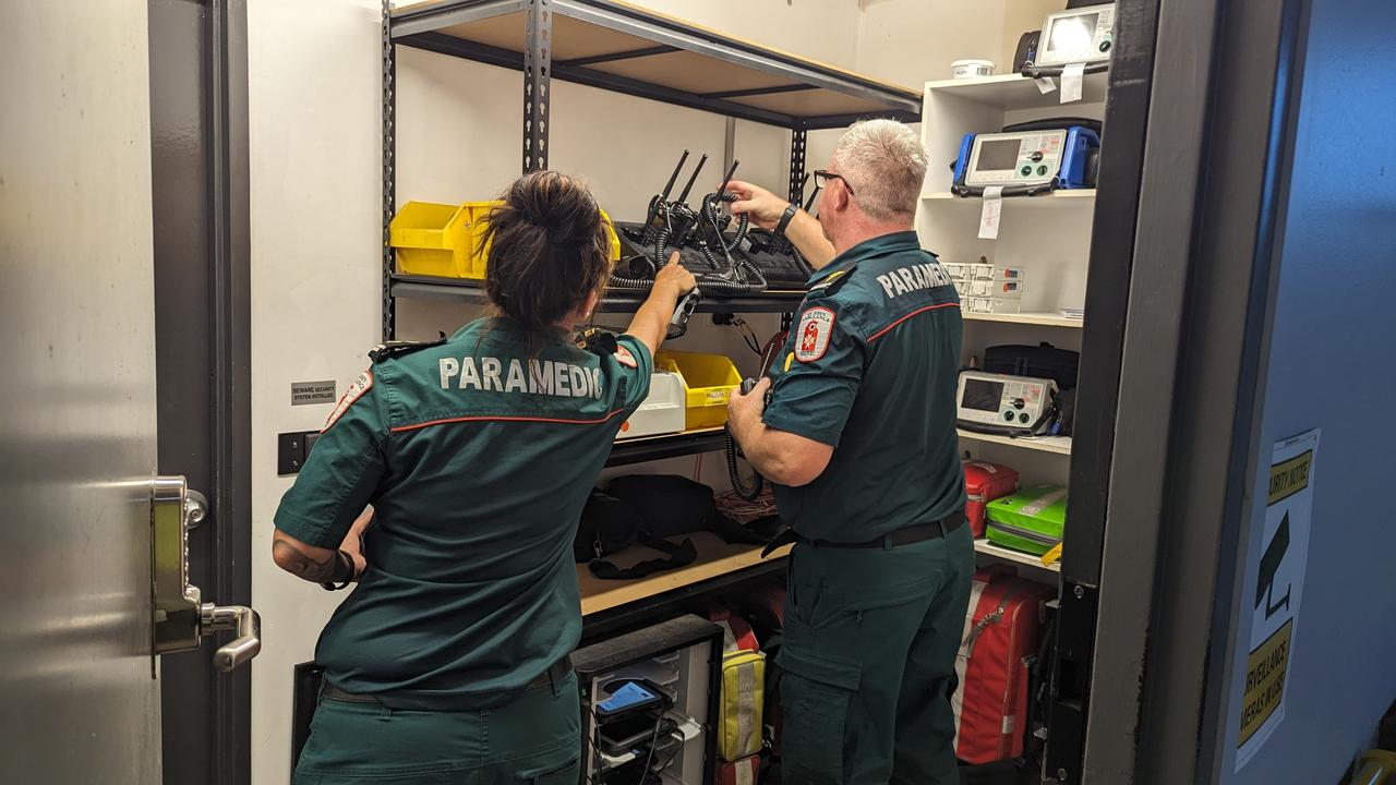 Paramedics, including with St John NT (pictured), have been confronted with rising triple-0 calls. Picture: Alex Treacy