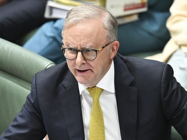 CANBERRA, AUSTRALIA  - NewsWire Photos - November 27, 2024: Prime Minister Anthony Albanese during Question Time at Parliament House in Canberra. Picture: NewsWire / Martin Ollman