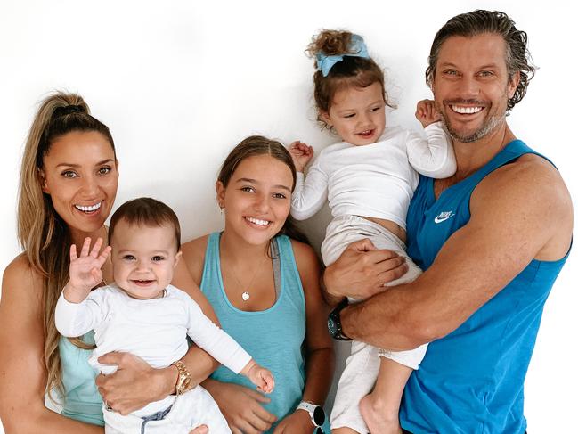 Sam Wood and his wife Snezana with their three children. Picture: 28 by Sam Wood