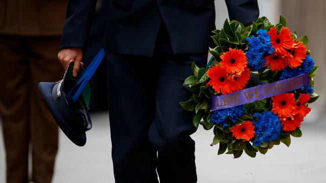 People attend a Remembrance Day service at the Martin Place cenotaph in 2022 to honour the service and sacrifice of Australia’s service men and women. Picture: NCA NewsWire / Nikki Short