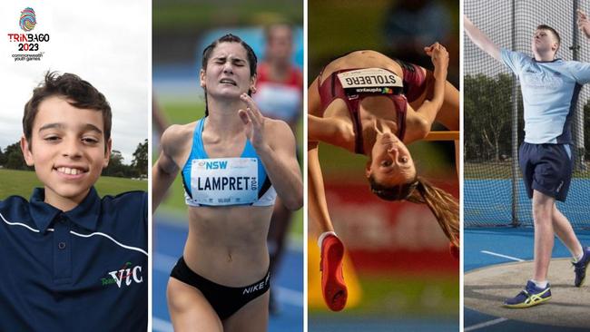 Some of the Aussie young guns competing in athletics at the Commonwealth Youth Games 2023.