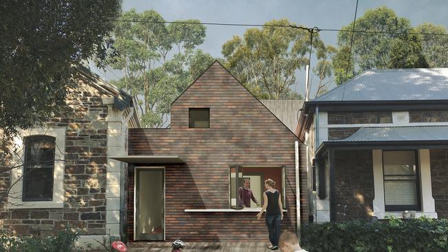 An example of co-located housing under the new laws. Picture: Dr Damian Madigan, University of South Australia
