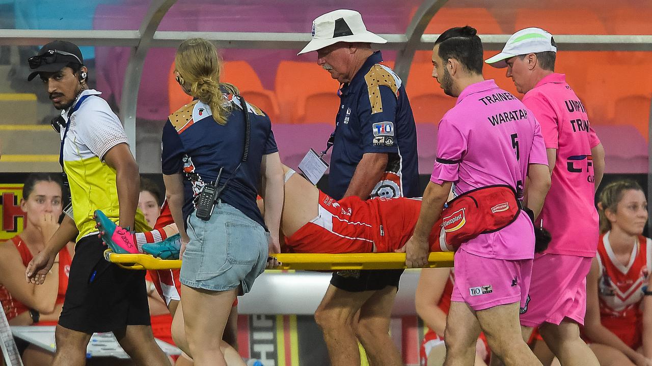 Waratah vs PINT in the 2022-23 NTFL womenÃ&#149;s grand final. Picture: PEMA TAMANG Pakhrin