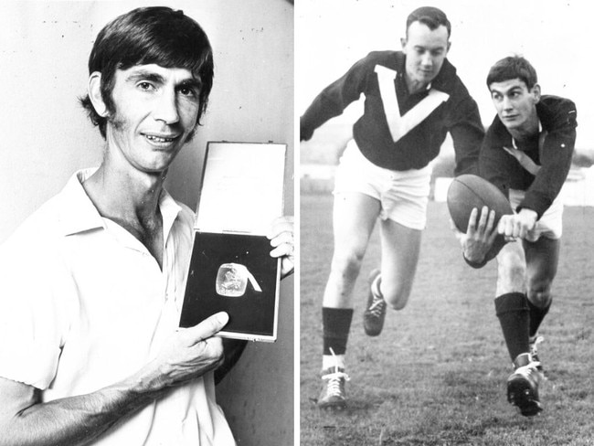 Redpath in his cricket and (far right) footy days. Photos: News Corp