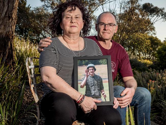 Matt and Robyn Cronin’s son, Patrick, died in a one-punch attack. Picture: Jake Nowakowski