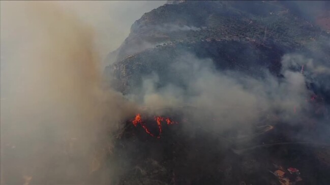 Wildfire rages around Sicily’s Palermo