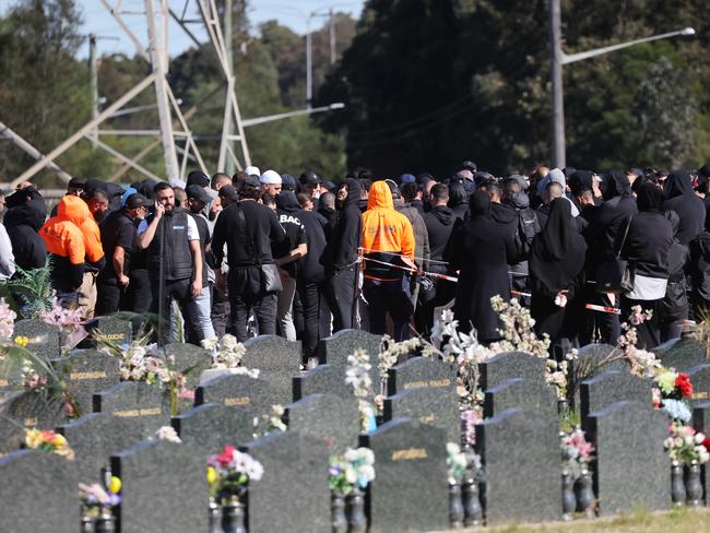 Mourners at Rookwood Cemetery.