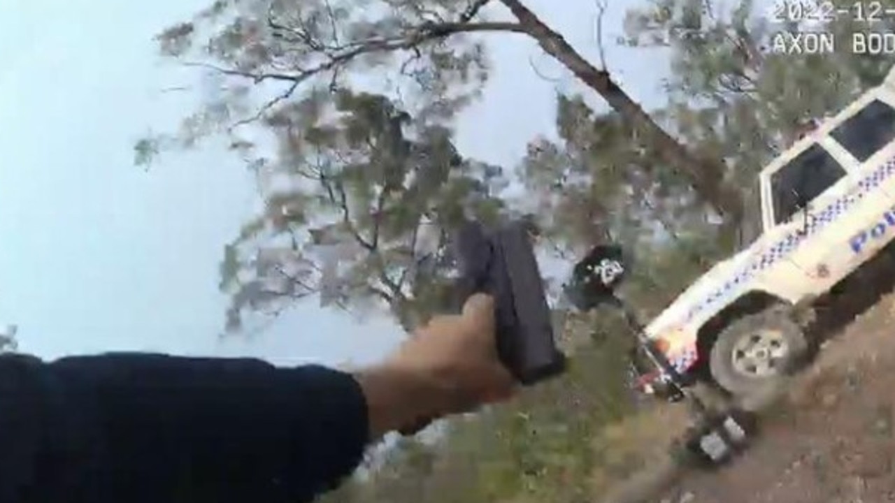 The harrowing ordeal was recorded on Constable Randall Kirk’s body worn camera. Picture: QPS