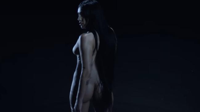 Lourdes Leon strips completely naked in her latest music video. Picture from YouTube.