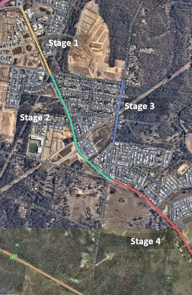 The Ripley and Fischer roads upgrade site. Picture: Ipswich City Council