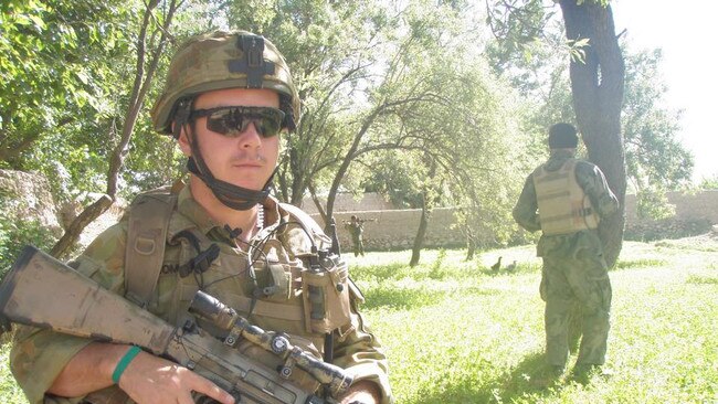 Phillip Thompson during his Afghanistan deployment with 1RAR in 2009.