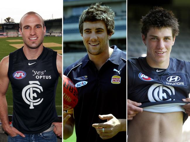 The infamous 2007 trade: Chris Judd, Josh Kennedy and Matthew Kreuzer.