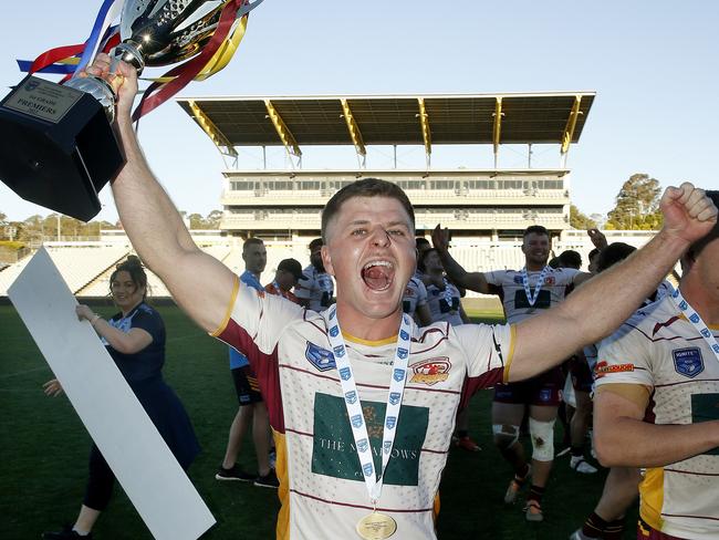 Clutch play: Thirlmere’s Damon New literally kickstarted the celebrations. Picture: John Appleyard