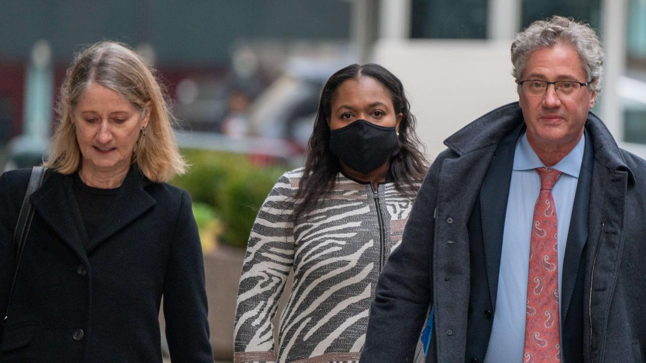 Laura A. Menninger (L) and Jeffrey S. Pagliuca (R) defence lawyers for Ghislaine Maxwell arrives at the Thurgood Marshall United States Courthousein New York.