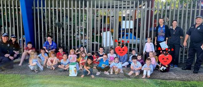 Police paid a visit to Moore Park Beach where they visited youngsters.