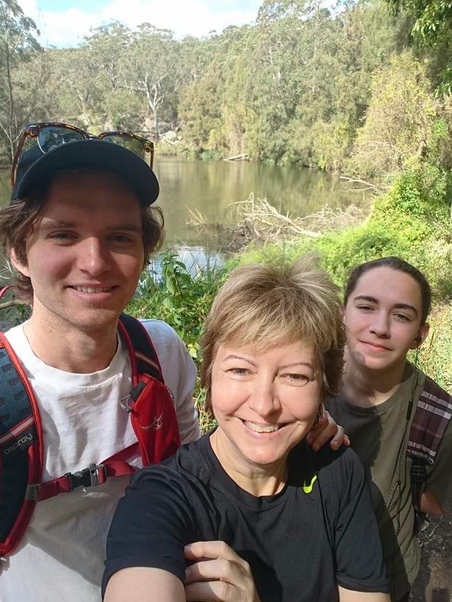 Mum Jo Kellman with her boys Will (left) and Dan.