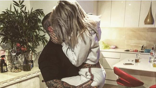 Allaina Vader with ex-bikie boyfriend Ben Geppert. Picture: Instagram