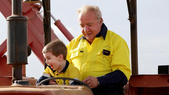 James (Jim) Watson with his grandson Henry. Picture: Jonathan Ng