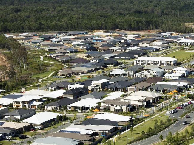 BCM Property Home Liftout: House project, Yarrabilba at Logan City, developed by Lend Lease. Streetscape of Yarrabilba.