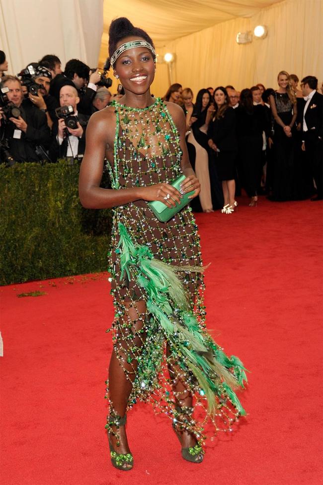 Lupita Nyong’o wears Prada at the 2014 Met Gala. 
